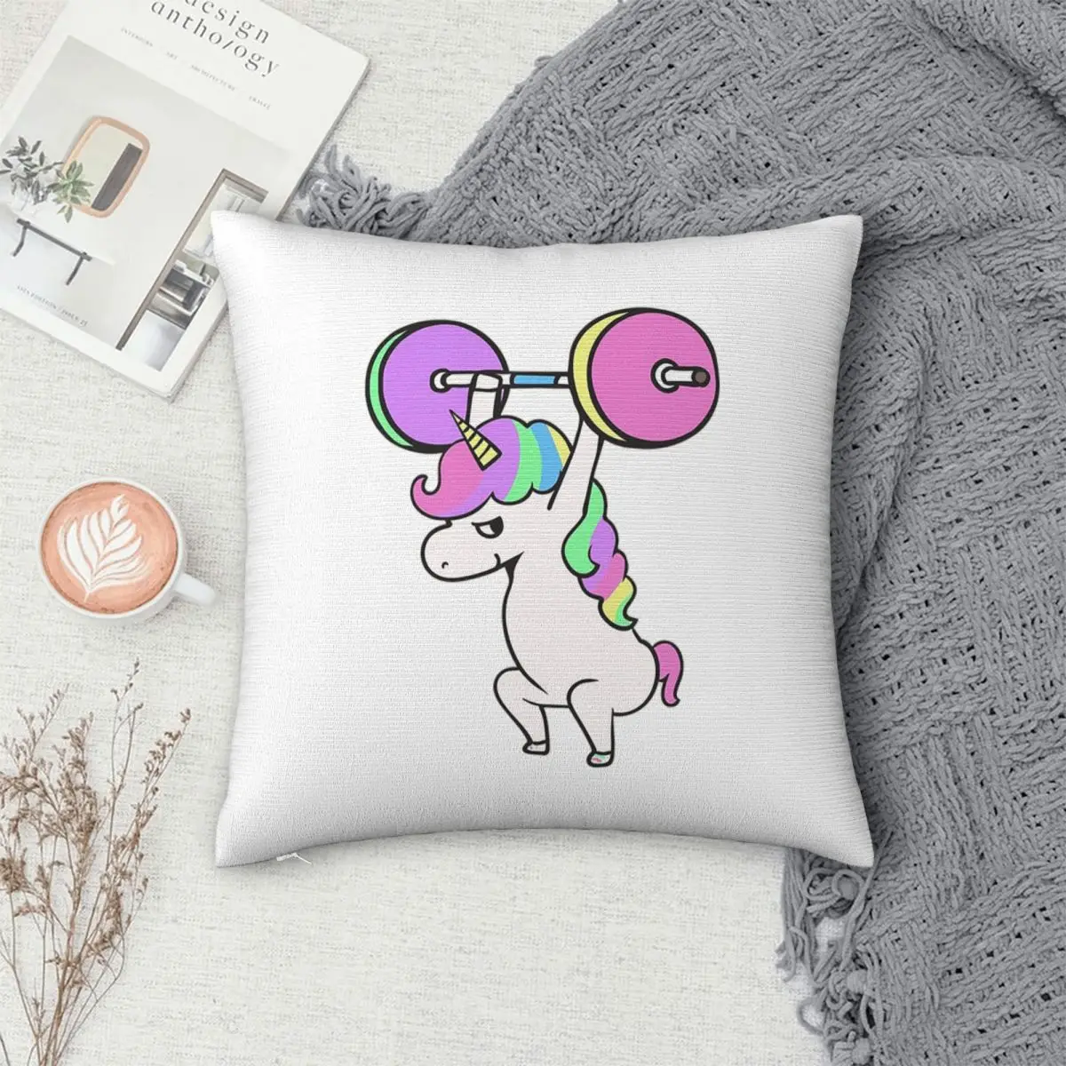 

The Snatch Weightlifting Unicorn Square Pillowcase Cushion Cover Pillow Case Throw Pillow Cover for Home Bedroom Car
