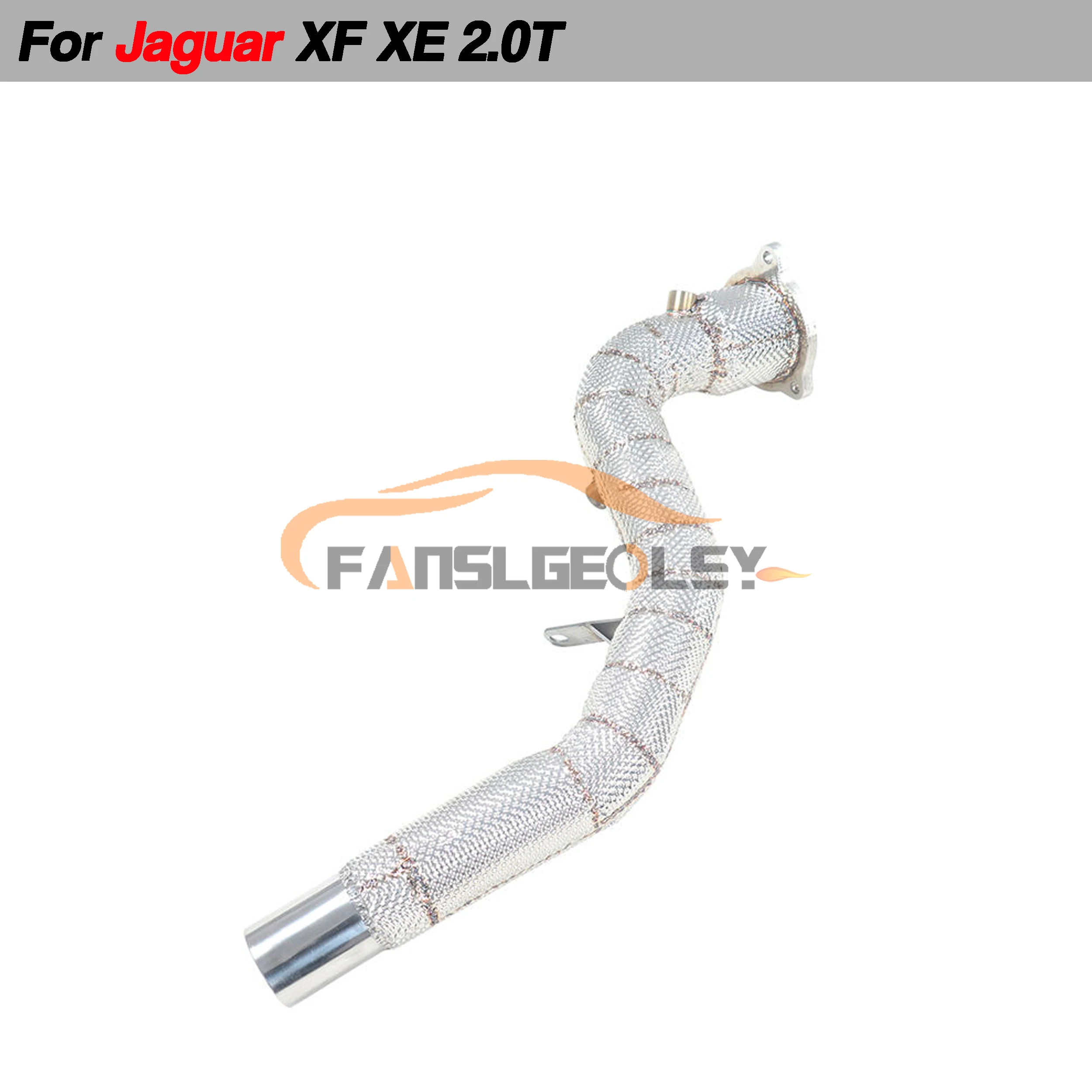 For Jaguar XF XE 2.0T Steel Downpipe Performance Exhaust System With Heat shield and catalytic converter Headers