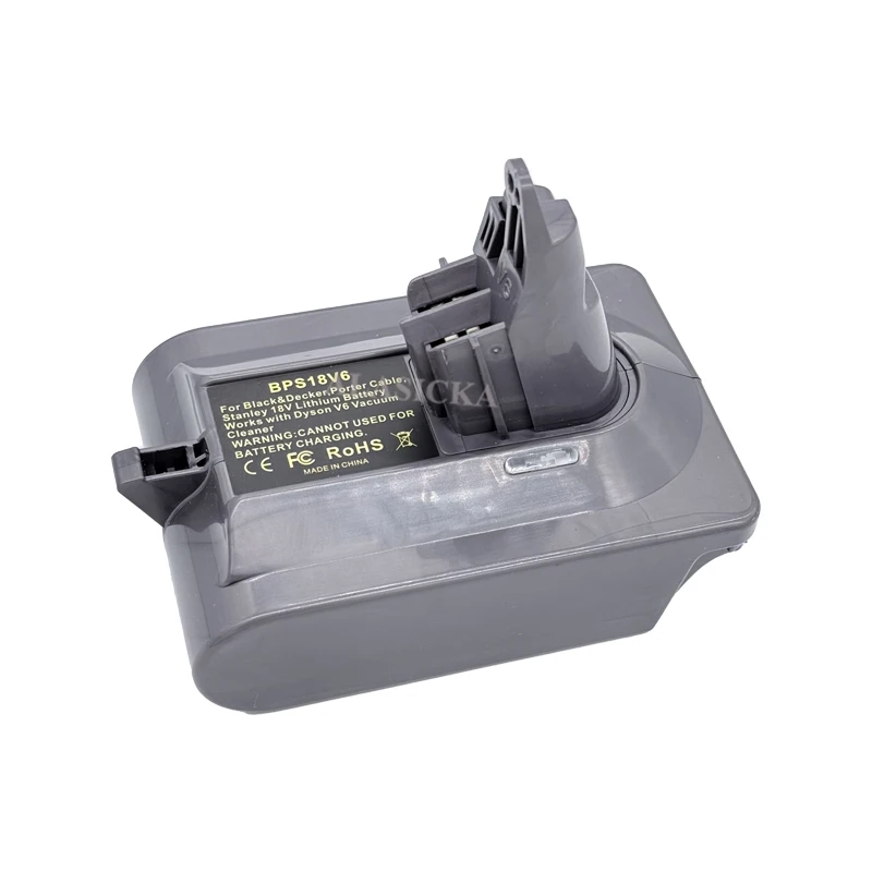 محول البطارية محول BPS18V6 لبطارية ليثيوم بلاك ديكر 18 فولت LB2X4020 تم تحويلها إلى المكنسة الكهربائية سلسلة دايسون V6