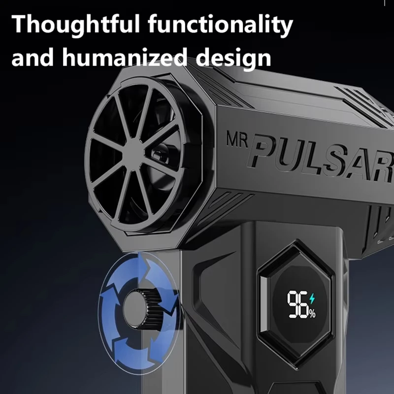 Midea 1000000RPM Ventilatore d'aria ad alta potenza Turbo Jet Ventilatore Motore brushless Turbo Ventola Velocità del vento 75 m/s 10000 mAh Ventilatore d'aria violento