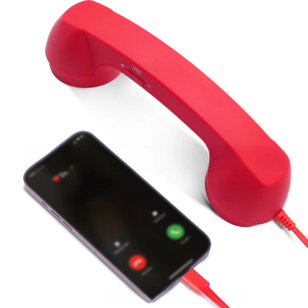 For Type-C Retro Telephone Handset Available In Multiple Colors Stylish Wired Phone Receivers With Mic Mobilephone Accessories