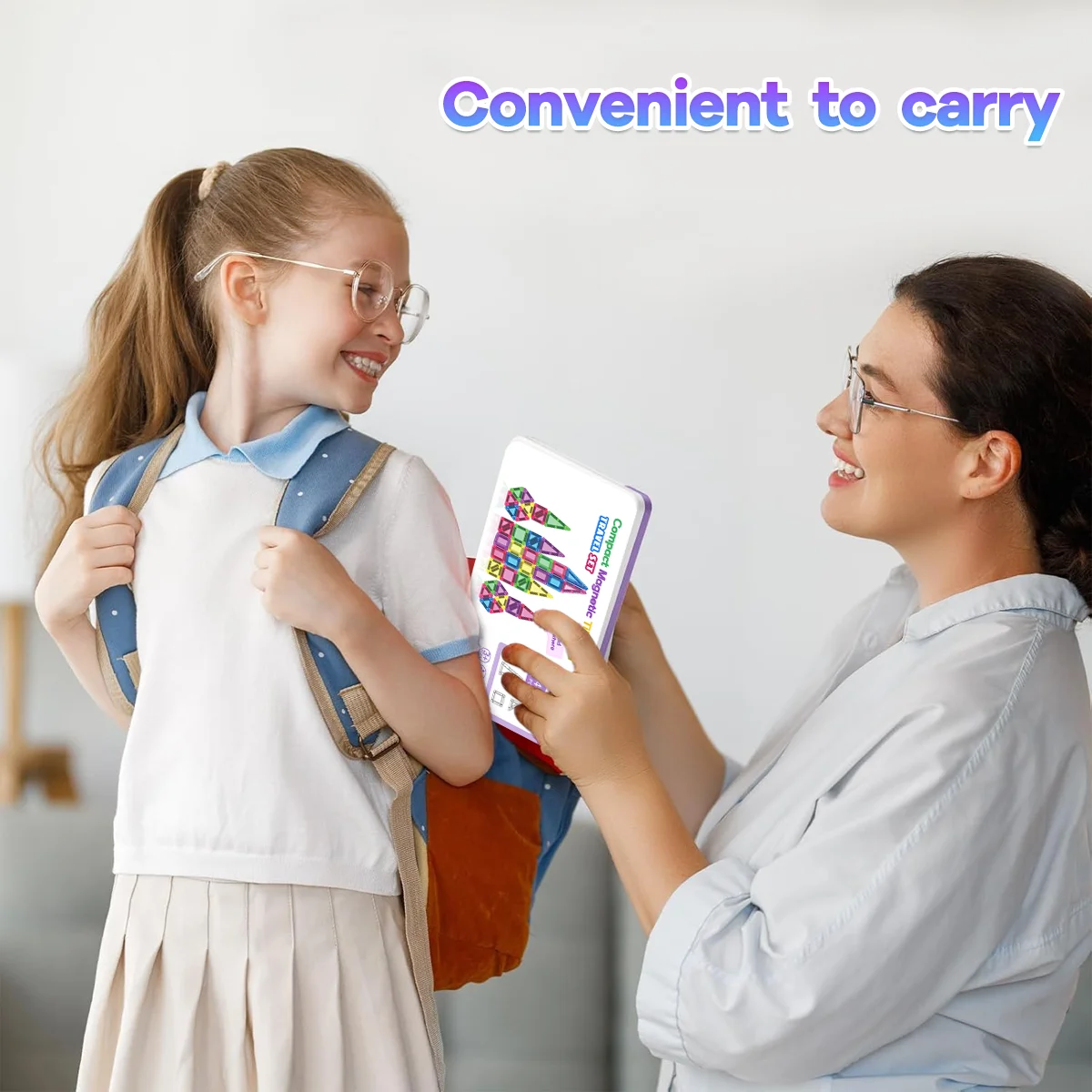 40 pièces Mini blocs de construction magnétiques Puzzle magnétique jouet d'assemblage, boîte en fer ensemble de voyage facile à transporter blocs magnétiques petite taille,