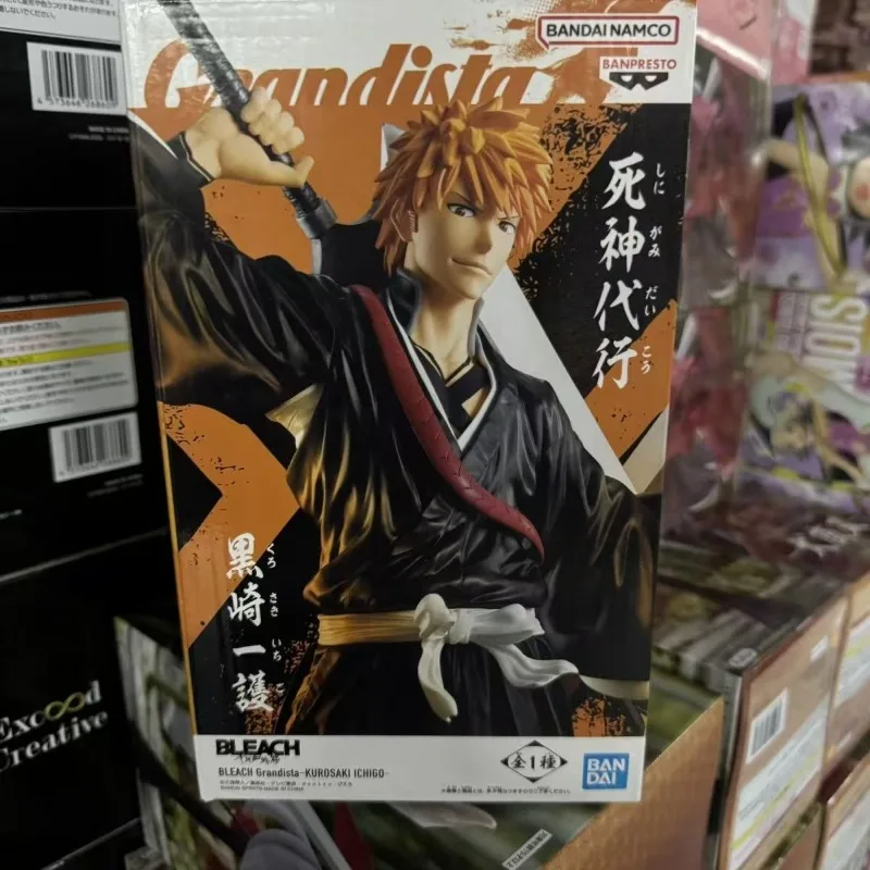 In Stock Bandai Original BANPRESTO Grandista Kurosaki Ichigo Anime Action Figures Model Toys desktop Ornament Gifts