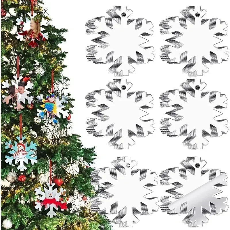 

10PC 3.14 Inch Acrylic Christmas Ornament Blank - Transparent Disc DIY Clear Ornament With Hole for Craft, Holiday (Vivid Style)