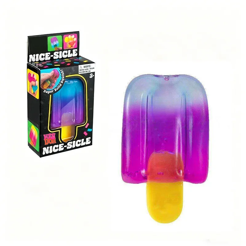Needoh Sensory Colorful ice lolly Squish Squeeze Stretch Anxiety Relief Fidget Focus Calm Down ADHD Toy For Adults Party Gift