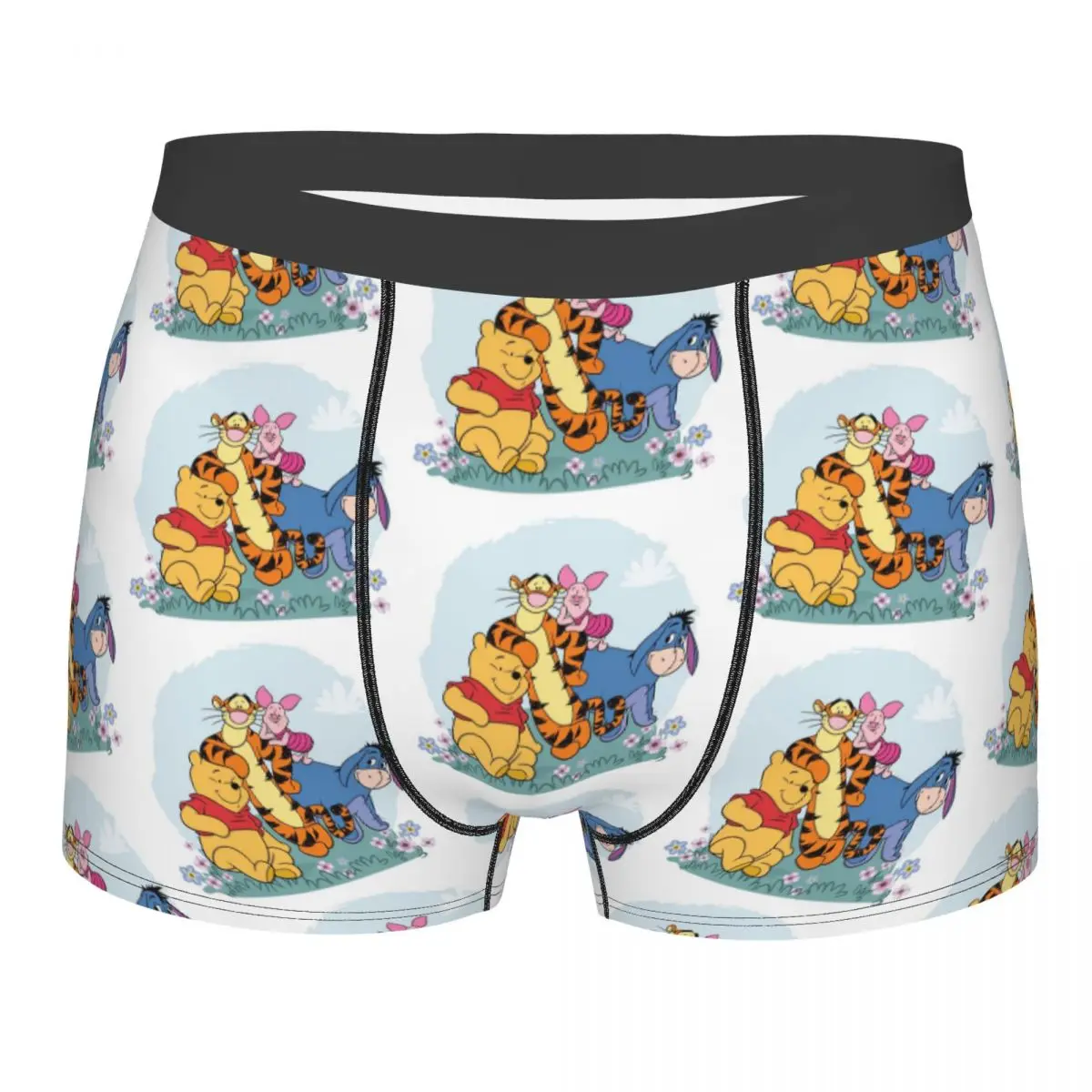 

Custom Male Funny Winnie The Pooh Cartoon Underwear Boxer Briefs Breathable Shorts Panties Underpants