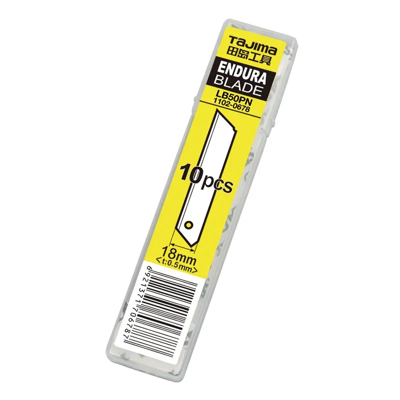 TAJIMA LB50PN 18 مللي متر قطع الغيار شفرة 10 قطعة استبدال شفرة مجموعة ل سكّين متعدّد الاستخدامات الفن القاطع الفضة L-نوع القياسية شفرات حادة