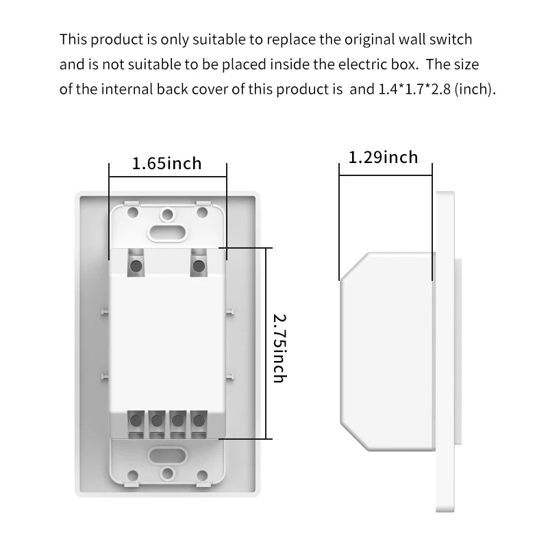 Tuya WiFi Smart Switch Need Neutral Wire AC110-240V 1/2/3 Way Light Switch Control Panel Smart Life Works with Alexa Google Home