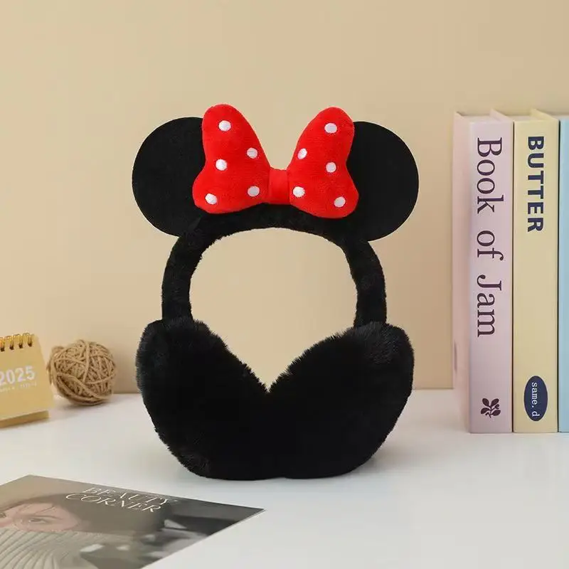 Mouse animation peripheral cartoon bow shape autumn and winter warm Plush Cold-proof Anti-freezing Thickened Ear Warm Ear Bag ﻿