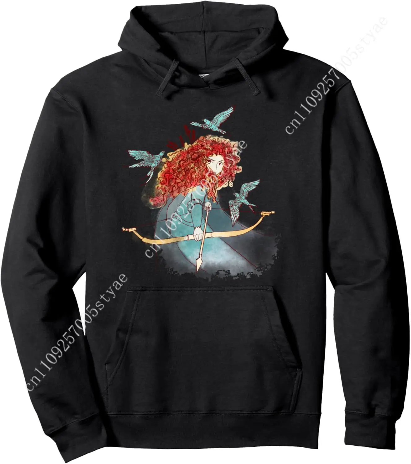 

Disney Brave Merida Watercolor Sketch Portrait Pullover Hoodie