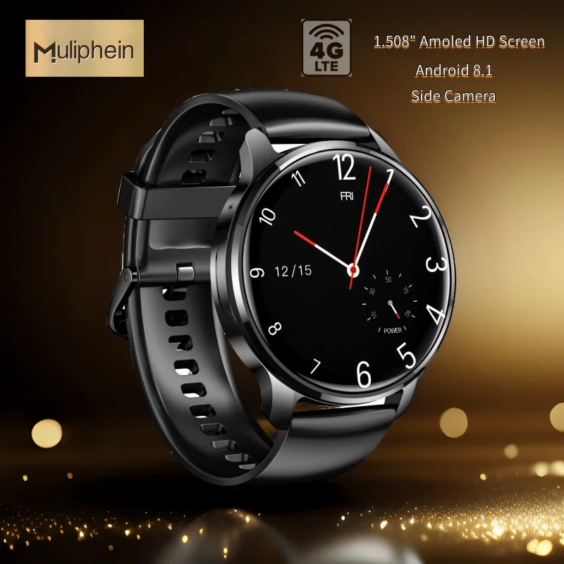 

2024 New 4G LTE GPS Android P68 Pro SIM Smartwatch Google Play Apps 1.51 Inch Amoled Screen Metal Bezel Side Camera Smartwatch