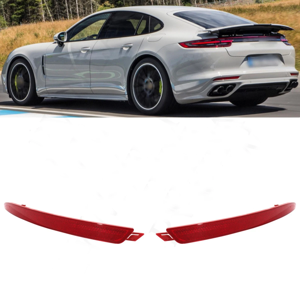 

Car Rear Bumper Brake Reflector Light Rear fog light reflector For Porsche Panamera 971 2017-2021 971945105A 971945106A