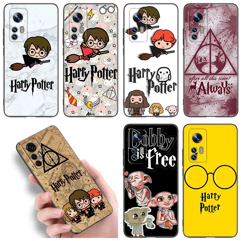 Cartoon Magic School Pott Phone Case For Xiaomi Mi 9 SE 8 10 10T 11 12 13 Lite 9T 11T 12S 12T 13T Pro 5G 11i 12X Black Cover