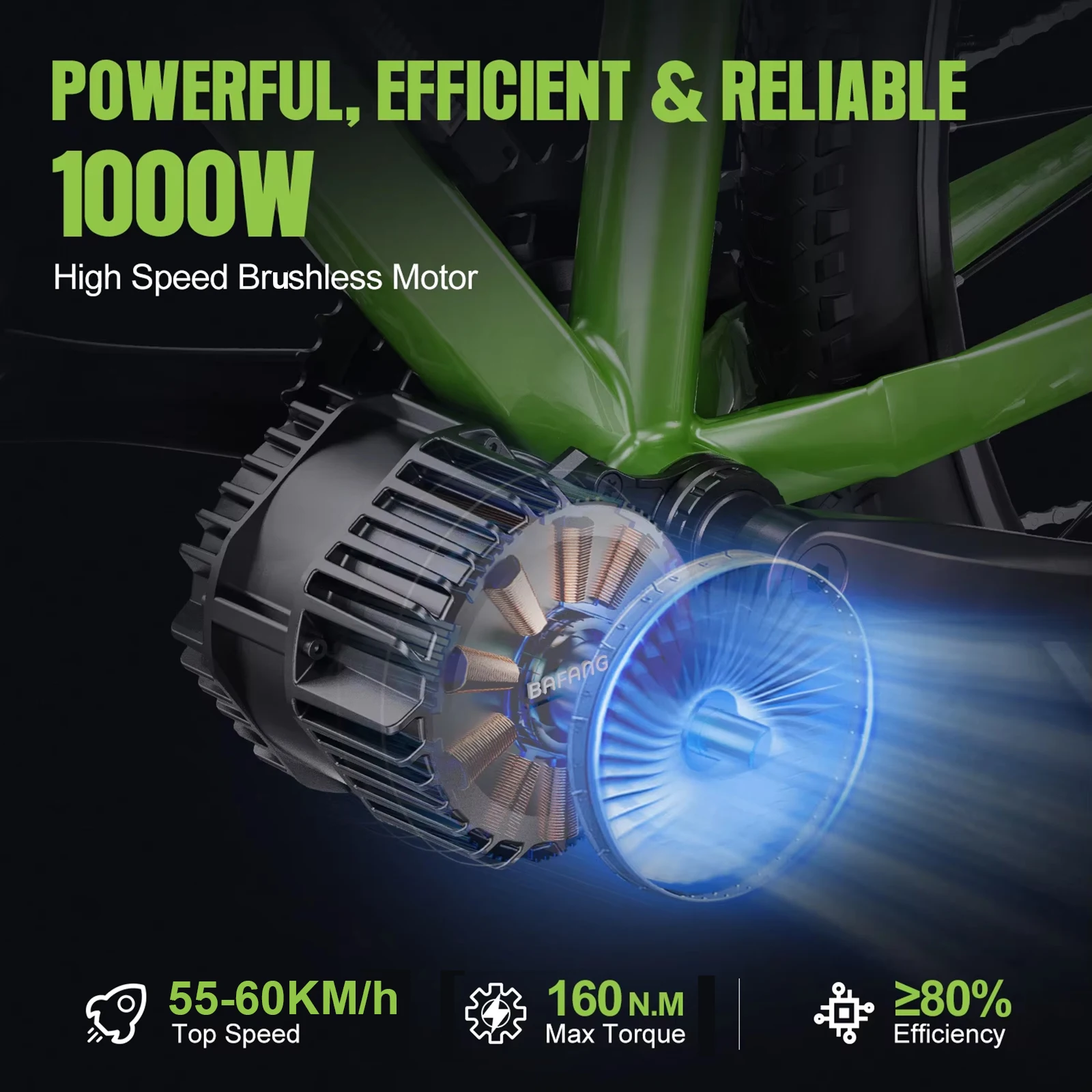 Bafang 48V 52V 1000W CAN Motor BBSHD Ebike Conversion Kit Electric Bicycle Mid Drive Engine BBS03 M615 MM G320.1000.C