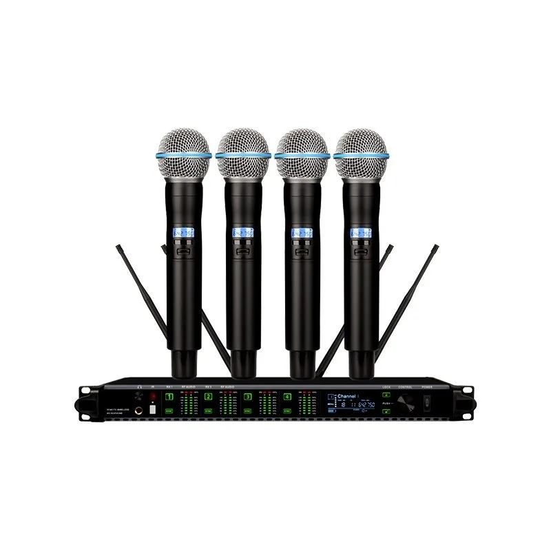 Host microphone one to four handheld microphone, gold-plated microphone concert microphone