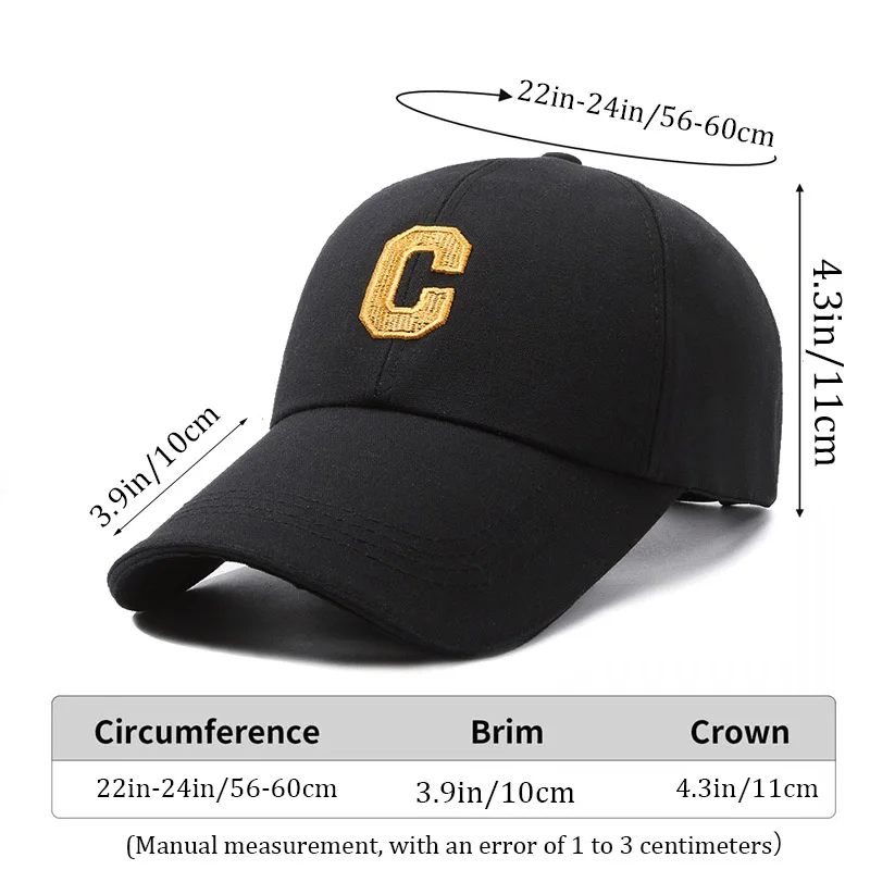 قبعة ذات رأس كبير للحماية من الشمس، قبعة بيسبول عصرية للأزواج، قبعة رياضية صغيرة وجيدة التهوية لصنع الوجوه تبدو جيدة