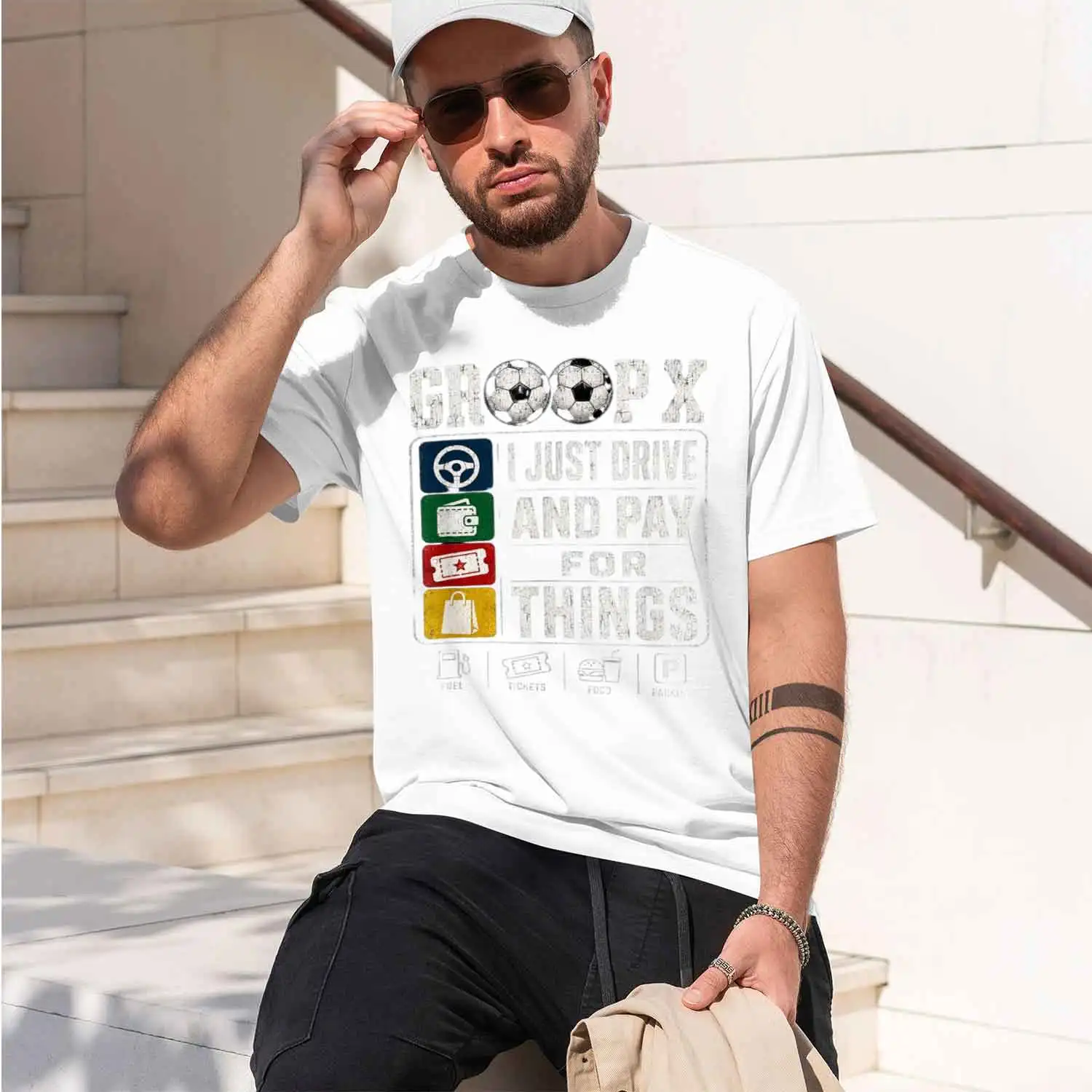 I Just ive And Pay For Things Funny Football Soccer Da T-Shirt Summer Short-Sved Breathable Sweat-Wking Versatile 2026 New Model
