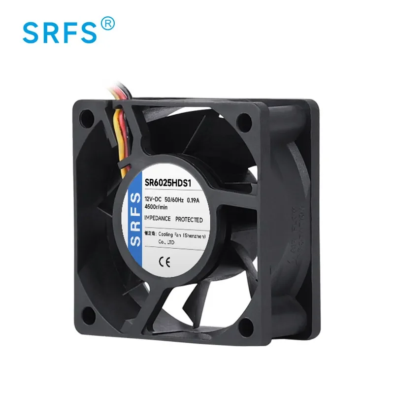 Factory Customized 6025 Cooling Fan 12V 60mm DC Brushless Motor with Large Exhaust Air Volume for Inverter view 4