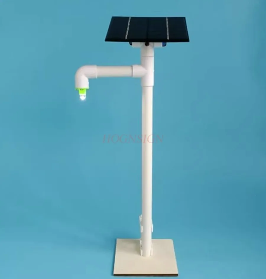 1 set DIY solar street lamp model handmade small production boy toy technology physics competition