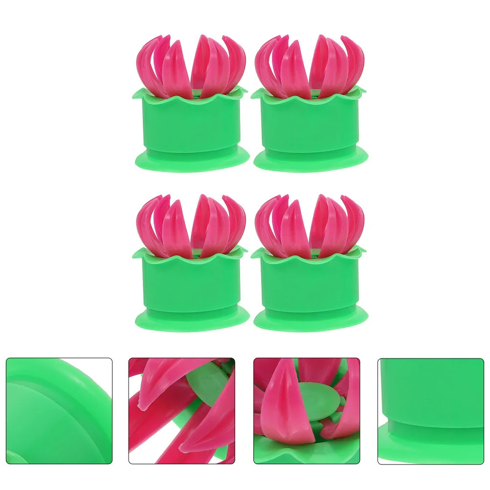 

4 pcs Baozi Red Steam Bun Making Tool Reusable Dumpling Mold Kitchen Accessories Pastry Making Mold Cooking Gadget