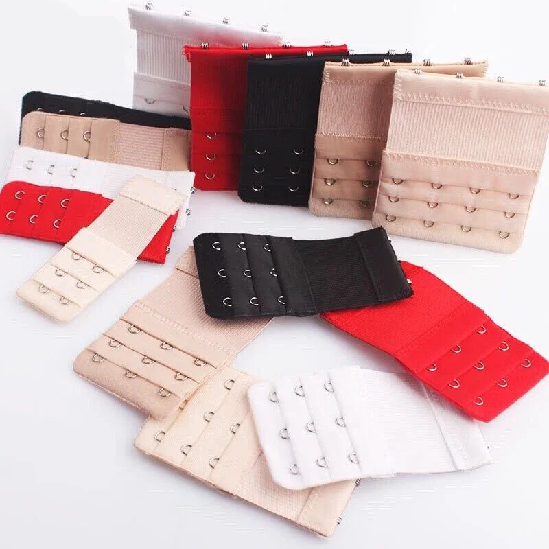 10/1pcs Bra Extenders Straps for Women Adjustable Belt Buckle Nylon Elastic Bra Extension Strap Hooks Clip Underwear Accessories