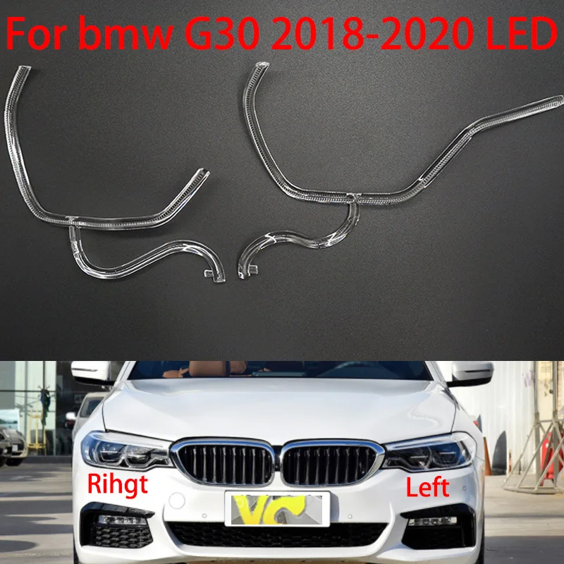 

For BMW 5 Series G30 g38 2018-2020 LED DRL Daytime Running Lights Angel Eyes Plexiglass Aperture Headlight repair accessories