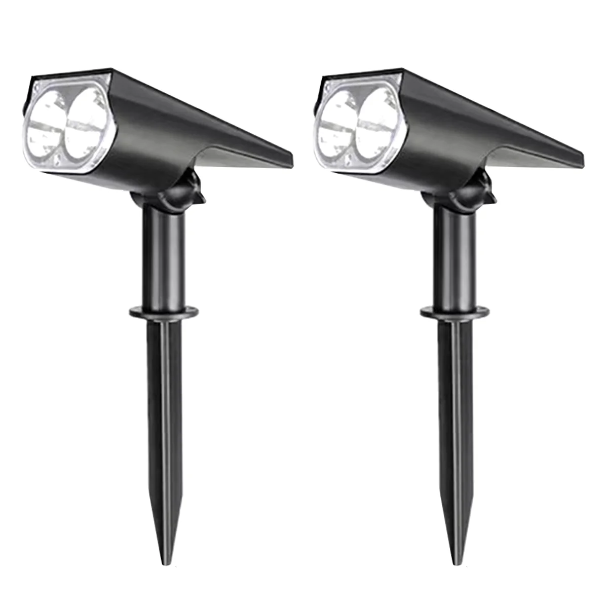 

A06T-2Pcs Solar Spot Lights Bright LED Solar Lights IP65 Waterproof Landscape