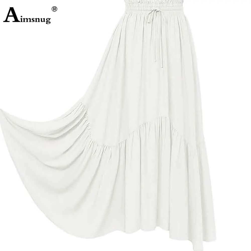 2025 Amerikanische und europäische Mode A-Linie Röcke Kleider Frauen Elegante Party Lange Röcke Femlae High Cut Rock Maxihose Neu