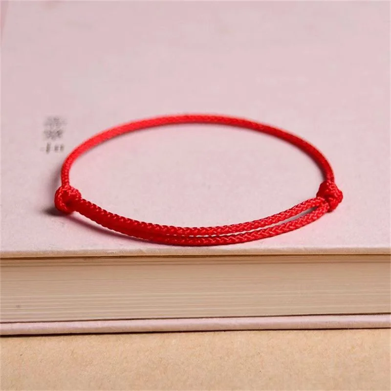 Klassische Mode Handgemachte Rote Seil Glück Armbänder Fußkettchen Frauen Männer Größe Einstellbar Charm Armband Armreifen Liebhaber Geschenk – Detail 11