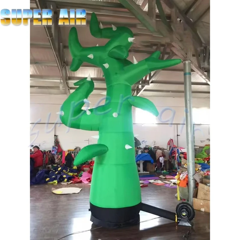 Custom design giant green inflatable model of ornamental tree for inflatable advertising