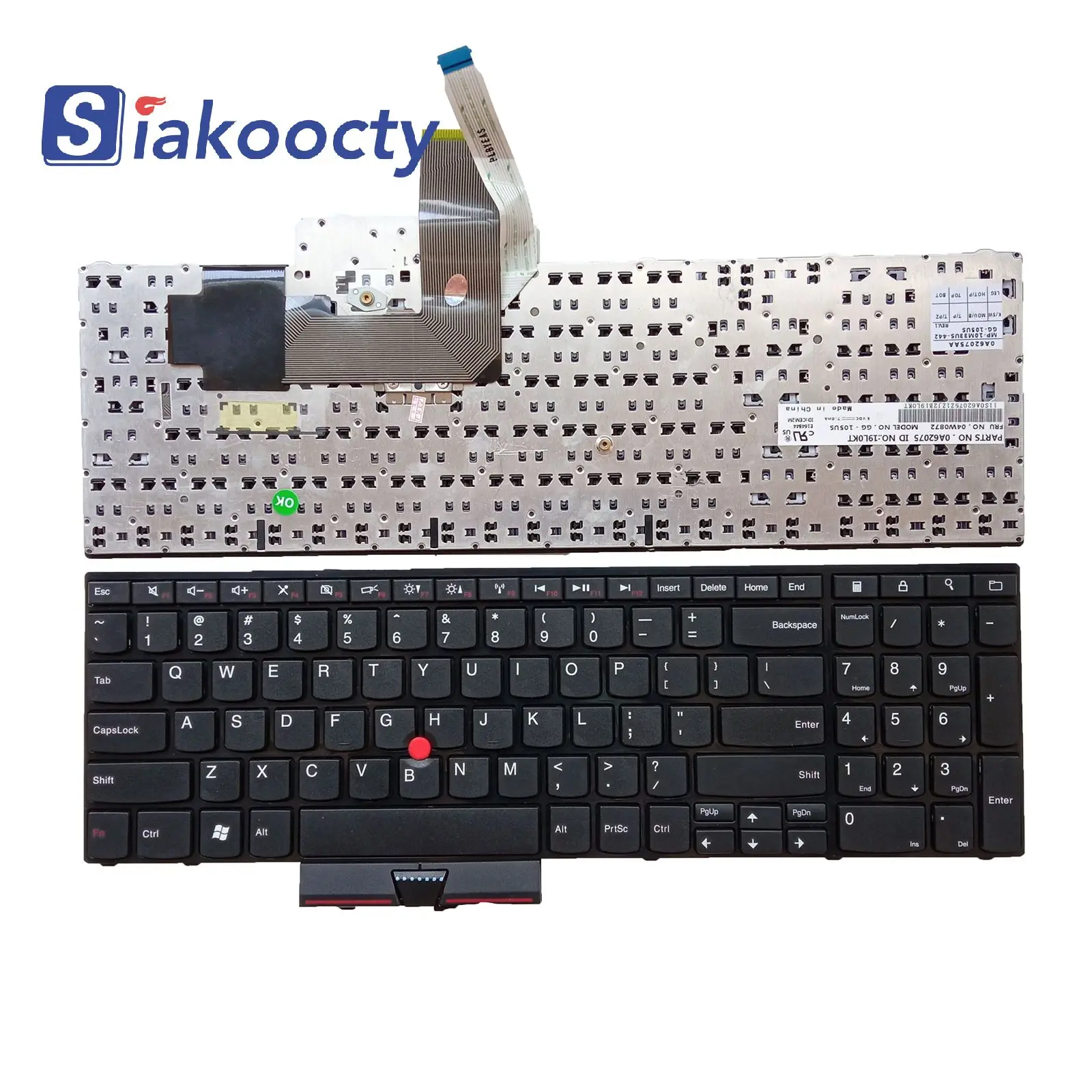 

US Keyboard for Lenovo IBM Thinkpad Edge E520 E520S E525 04W0872 04W0836 04W2236