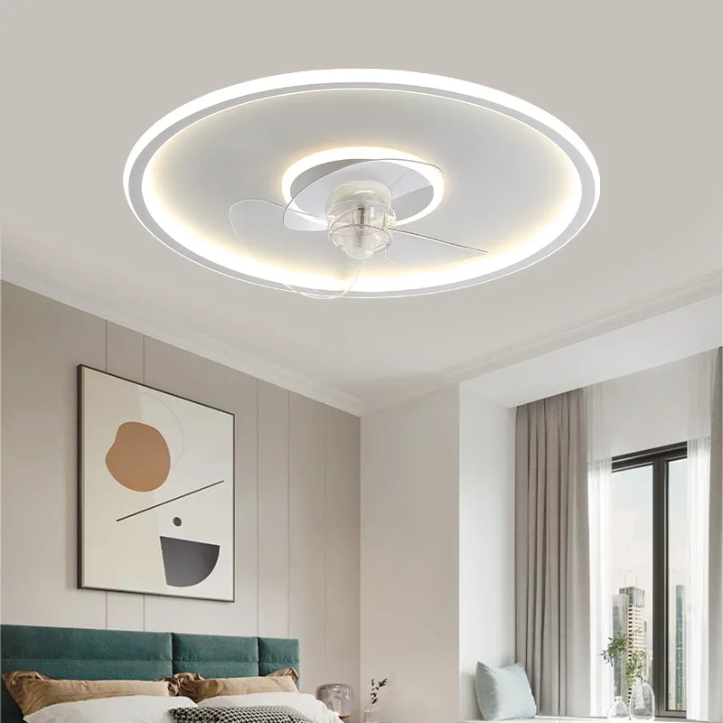 

Ultra Low Profile Ceiling Fans with Lights and APP Remote Control LED Ceiling Fan Fandelier Ceiling Fan for Bedroom Kitchen