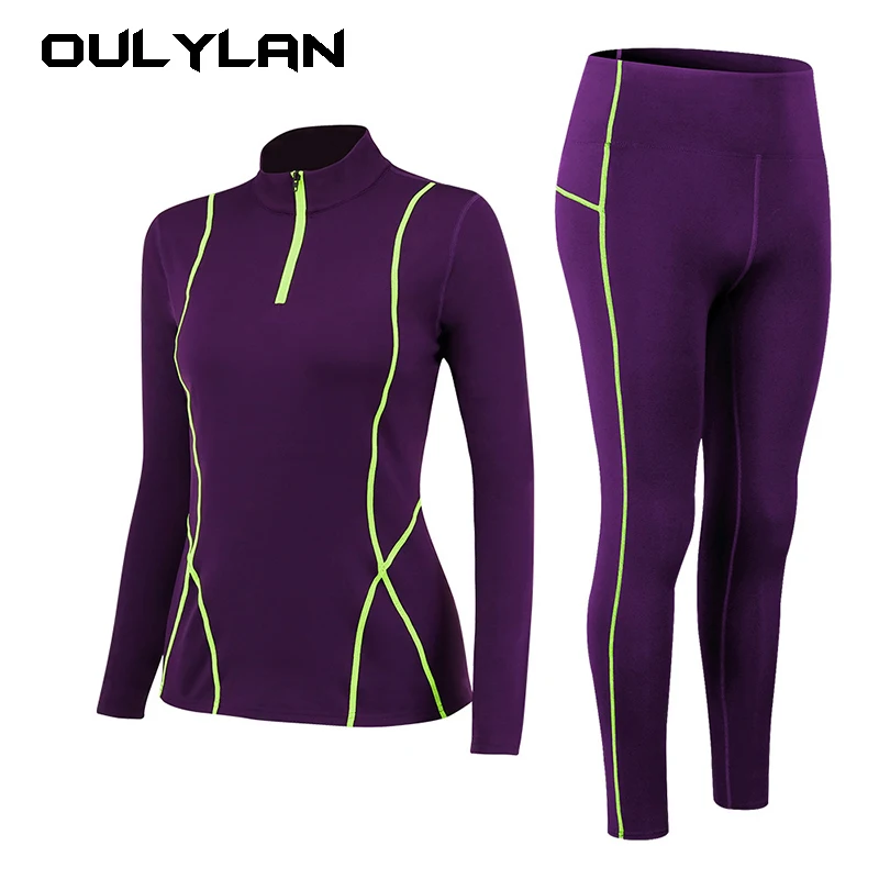 

Oulylan Women's Thermal Underwear Sets High-collar Winter Fast Dry Long Johns Thermo Underwear Women Shirt Female Warm Clothes