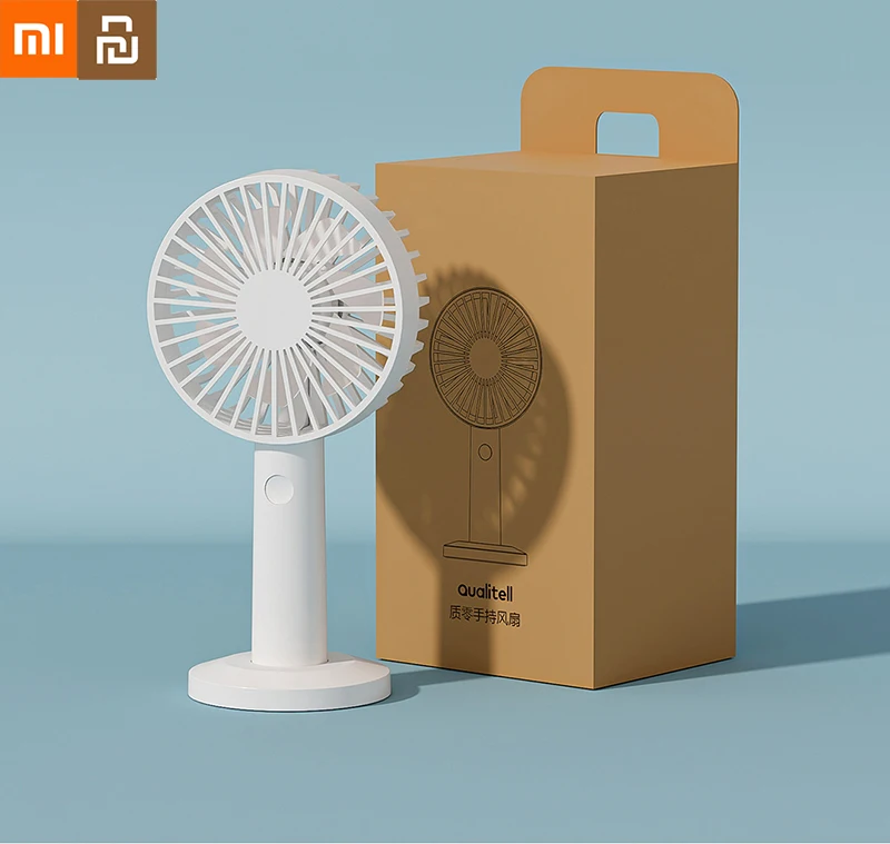 

Xiaomi Youpin Portable Handheld Fan Desk Fan With Base Small Mini Rechargeable Vertical Pocket Fan Three Wind Speed Strong Wind