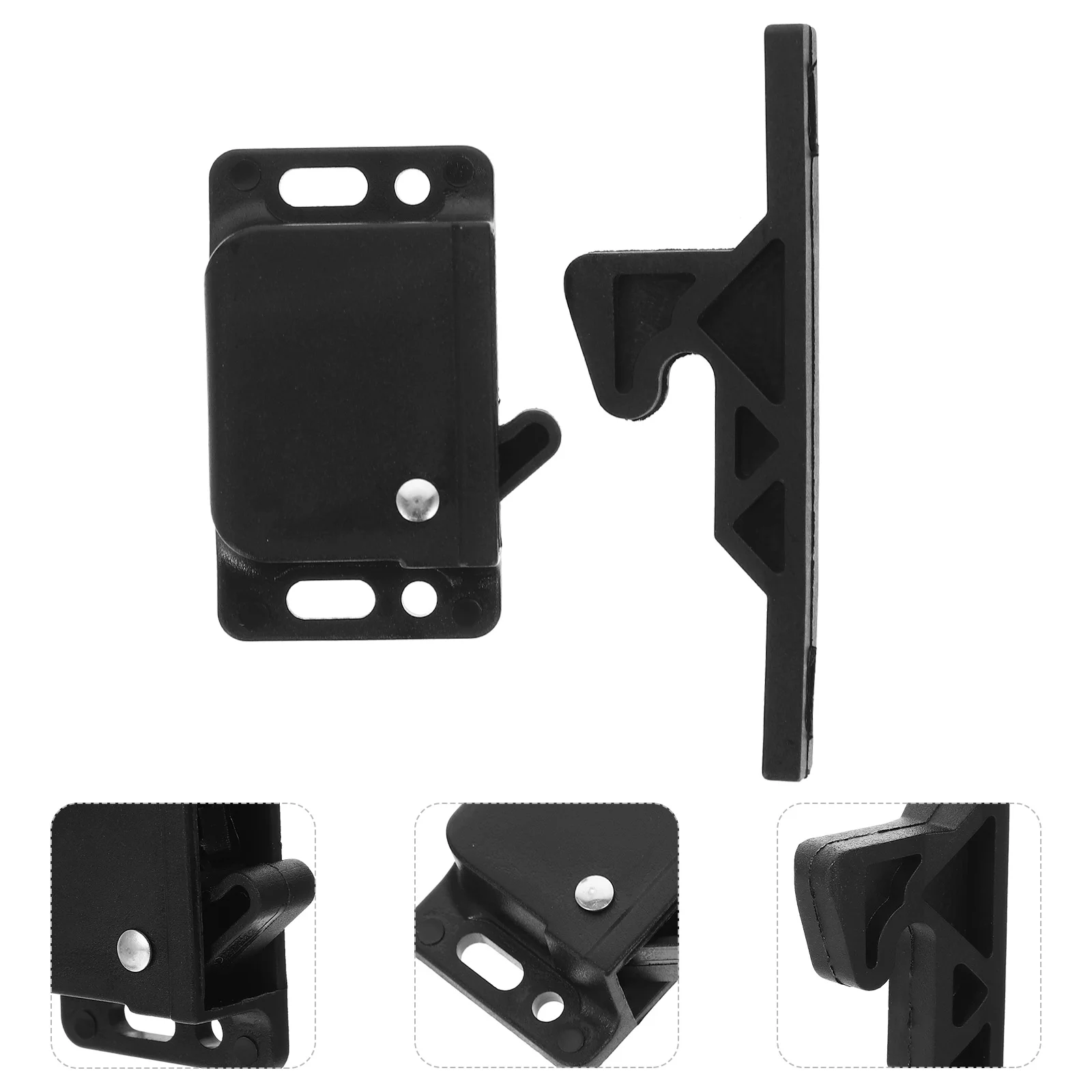 

Side Mounted Door Lock 1 Set Cabinet Latches Drawer Hardware ABS Material Easy Installation Kitchen Bathroom Storage