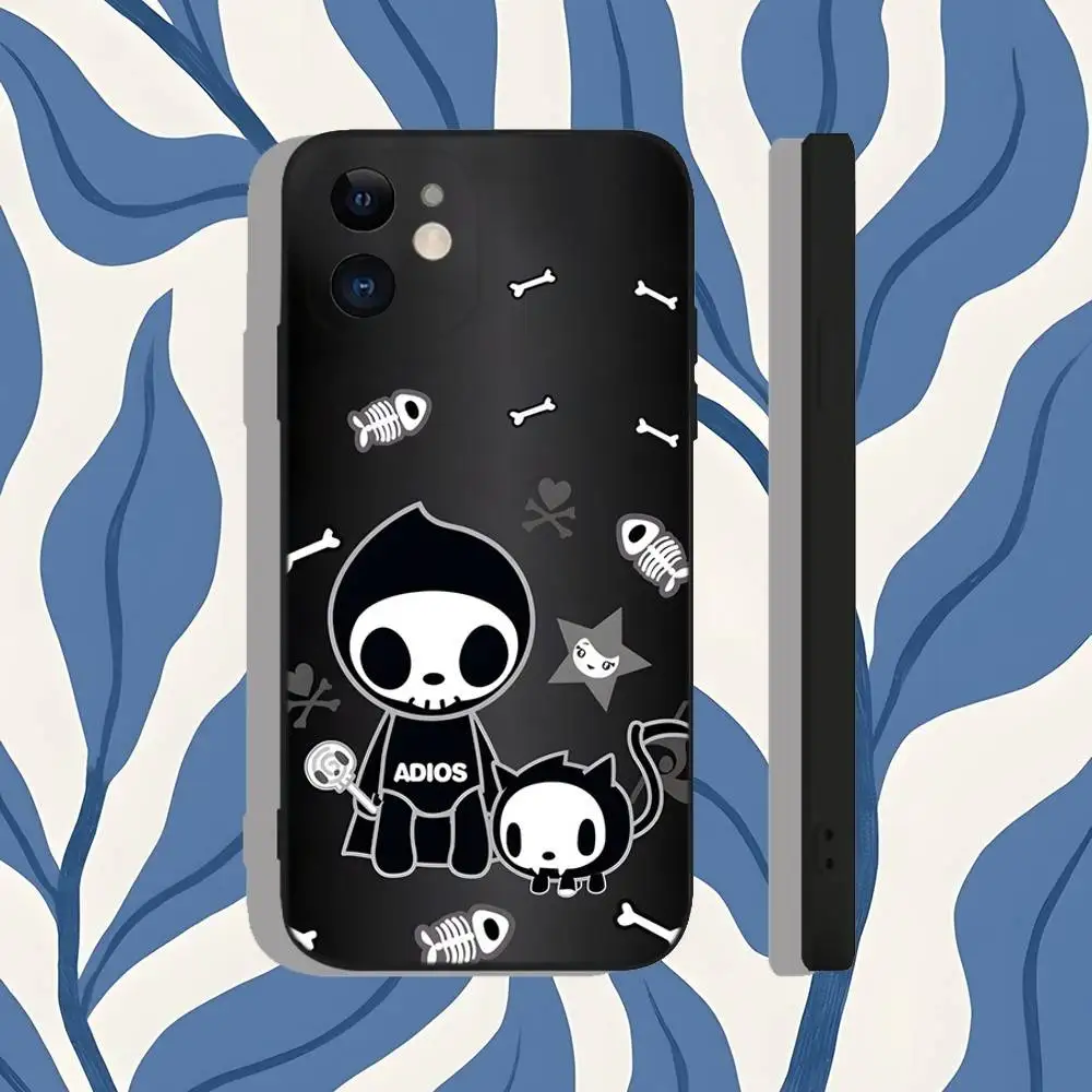 حافظة هاتف T-Tokidokis اليابانية على الموضة لهاتف iPhone 17,16,15,14,13,12,X,XS,8,7,Pro,Max,Plus,E,SE4,Air,Mini حافظة هاتف رفيعة