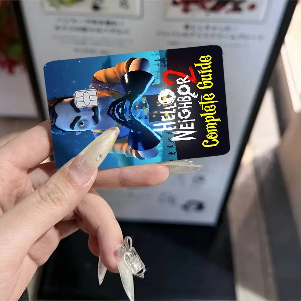 لعبة HELLO N-NEIGHBOR أنيمي الغطاء الأمامي فيلم ملصق الجلد لبطاقة الخصم الائتمان شريحة صغيرة كبيرة #4