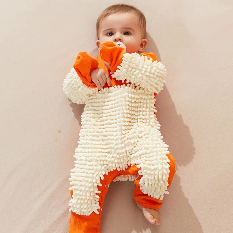 

Winter Newborn Jumpsuit Mop Boys Girls Long Sleeve Baby Crawl Autumn Baby Girls Clothes Rompers Infant Baby Boy Girl Rompers