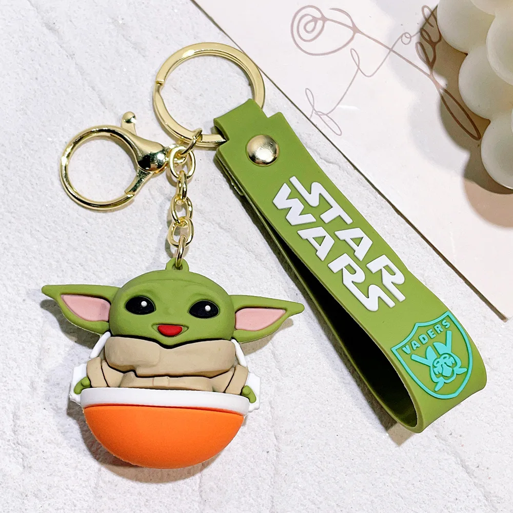 1/4-Stil Star Wars Schlüsselanhänger Master Yoda Figur Schlüsselring für Rucksack Auto Schlüsselanhänger Zubehör Geschenke – Detail 4