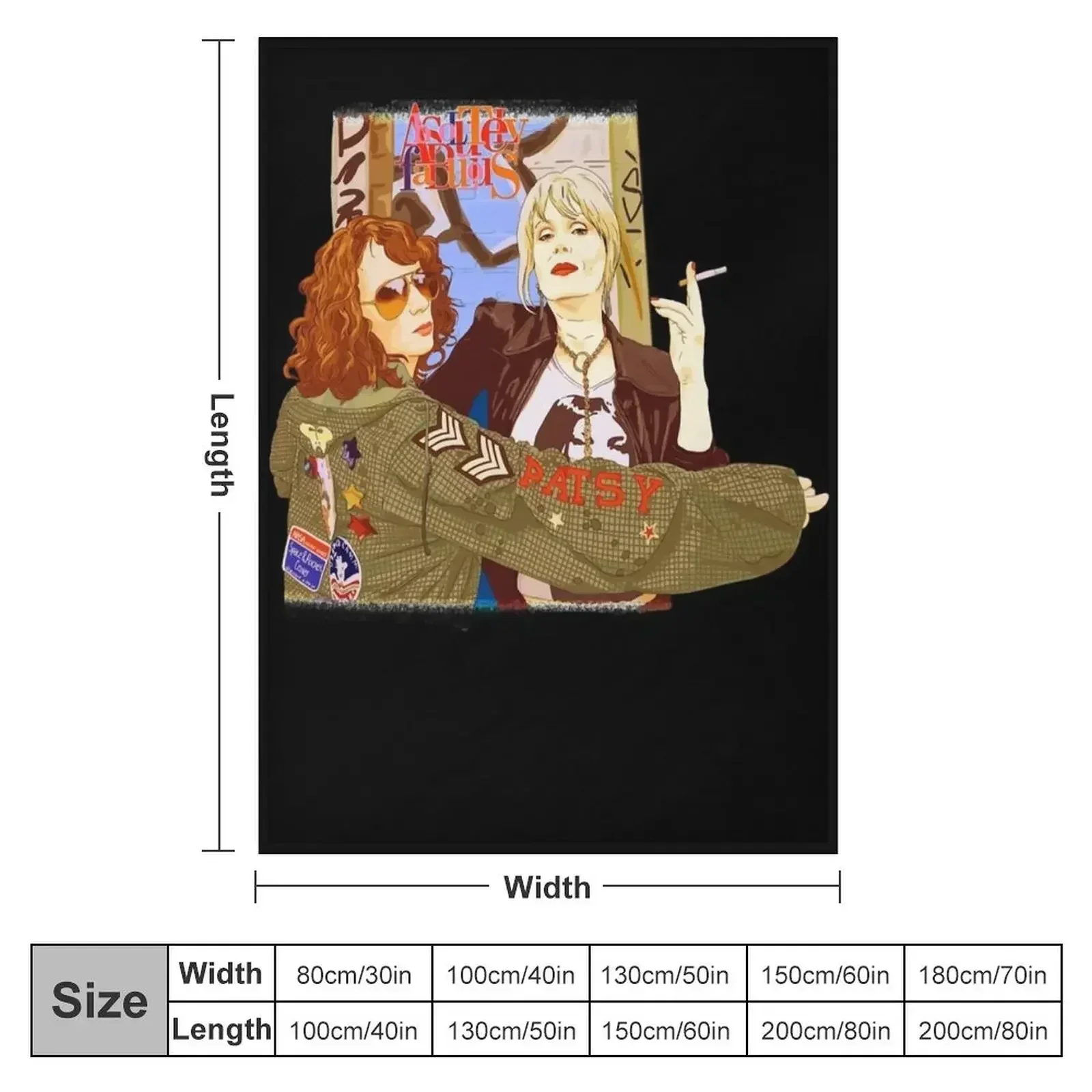 Funny Gift Absolutely Fabulous Edina And Patsy Throw Blanket Large Weighted Thermals For Travel Heavy Custom Blankets