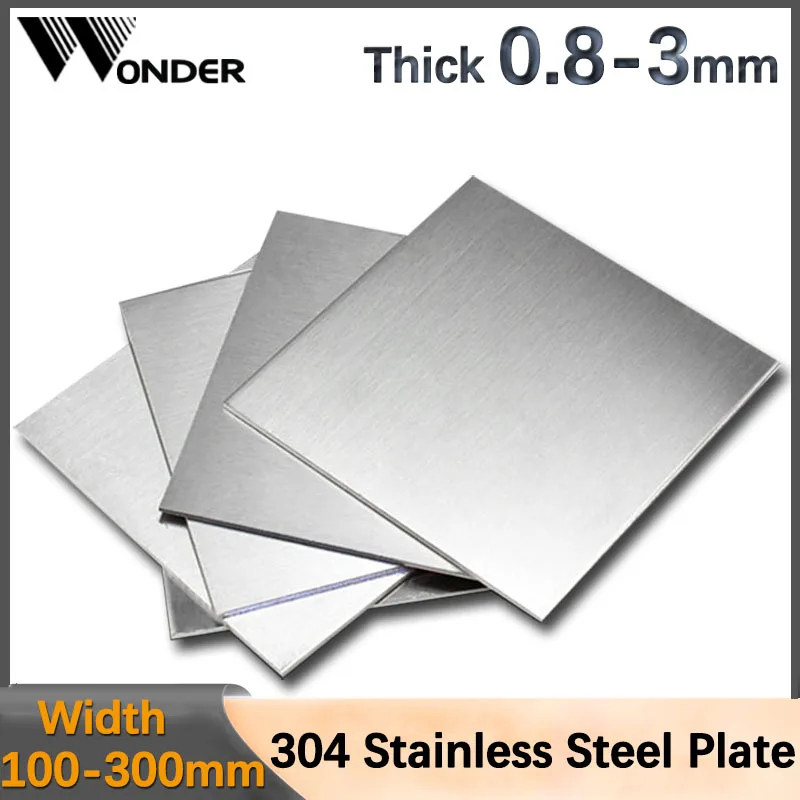 

304 Stainless Steel Square Plate Polished Plate Sheet Board 100*100mm To 300*300mm Thick0.8-3mm