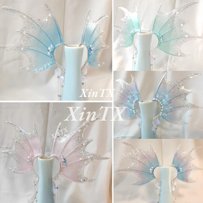 Professional Mermaid Ear Simulation Headwear Comfortable Soft Rubber Handmade Cosplay Can Be Matched With Mermaid Tail