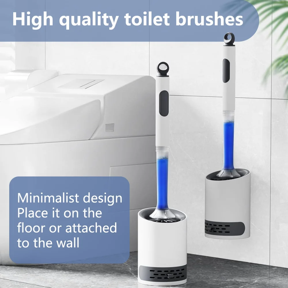 【セール中】水スプレーシリコーントイレブラシセット 40 センチメートルロングハンドル詰め替え Tpr ブラシ壁掛け浴室クリーニングアクセサリー