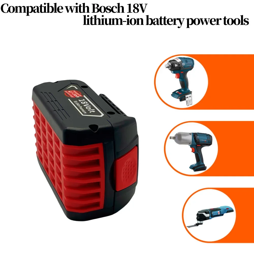 18V 10000mAh Voor Bosch Li-ion Vervangende Batterij 10.0Ah Professionele Systeem Draadloze Gereedschap Bat609 Bat618 Gba18v80 18650 Mobiele