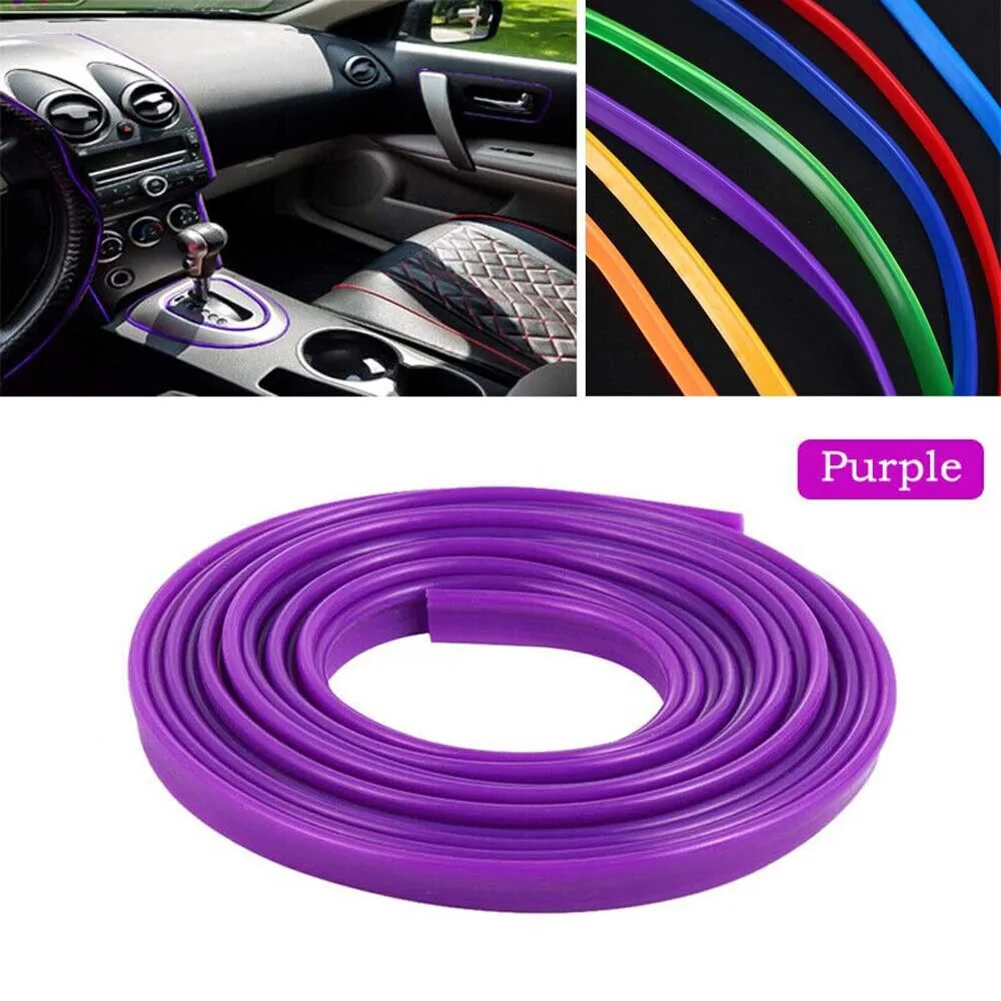 5M Car Molding Line Interior Decor Purple Point Edge Gap Door Panel Accessories Car Cover Trim High Quality Car-Styling