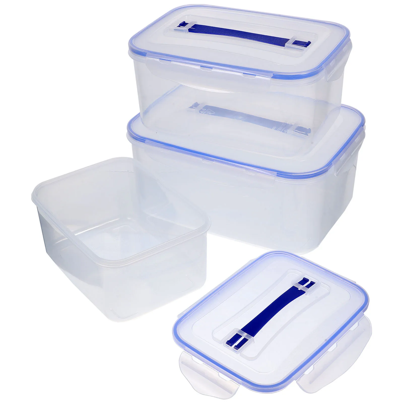 3 pezzi scatole per la conservazione degli alimenti contenitori sigillati materiale PP manico trasparente chicchi di grano organizzatore di cereali cucina ermetica