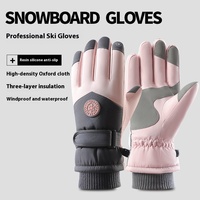Winter ski gloves for men and women waterproof windproof warmth thickened anti-slip touch screen riding driving gloves