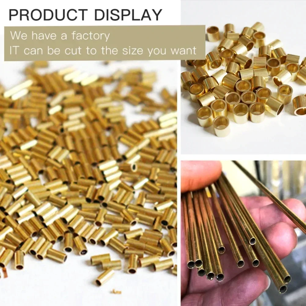 1/1.5/2/3/4/5/6/7/8/9/10/11/12/13/14/15/16/18/20/22/24/25mm Length 500mm Seamless Round Tubing Brass Tube Metal Capillary Pipe