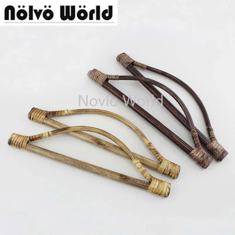 

2-20 pcs 27X8cm Natural Rattan handle,Retro Charcoal rattan for handmade crochet bags purse quilting handbags wallet accessories