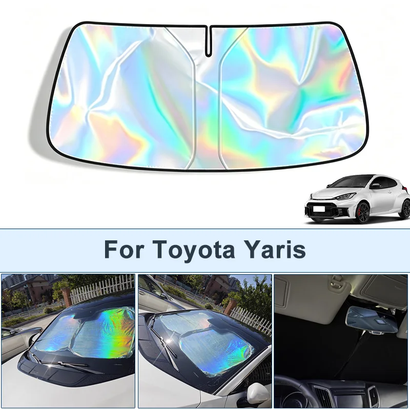 

Foldable Front Windshield Sun Shade For Toyota Yaris UV Reflective Sun Protection Cover Car Interior Accessories